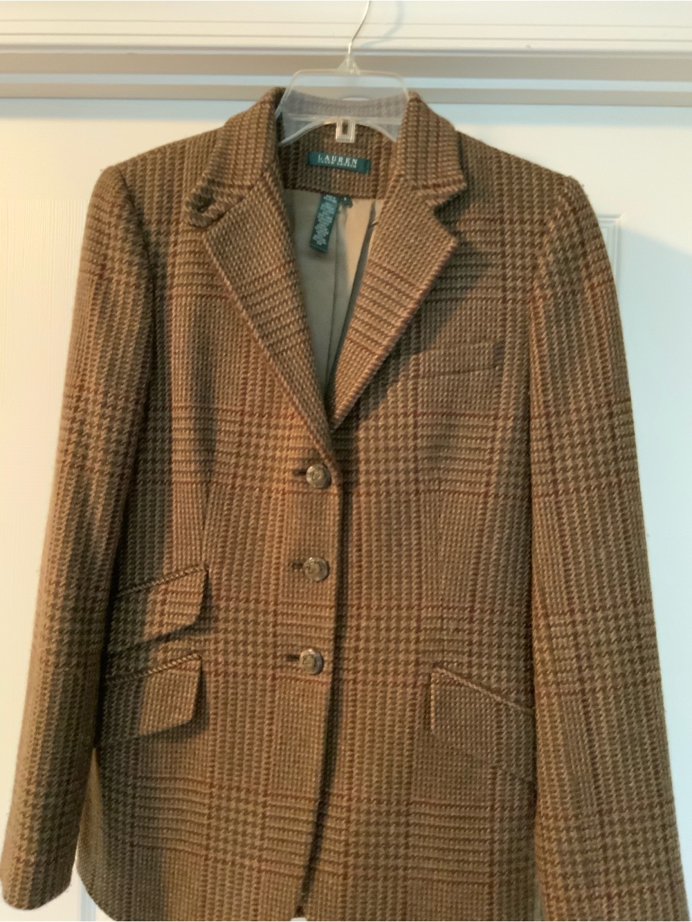 Ralph Lauren Brown Glen Plaid Tailored Blazer - Picture 8 of 13
